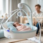 Sådan får du din baby til at sove bedre med en slyngevugge med elektrisk motor