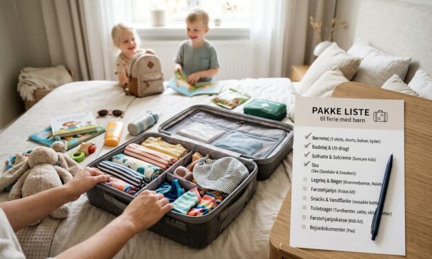 Pakkeliste til ferie med børn – det er praktisk at huske