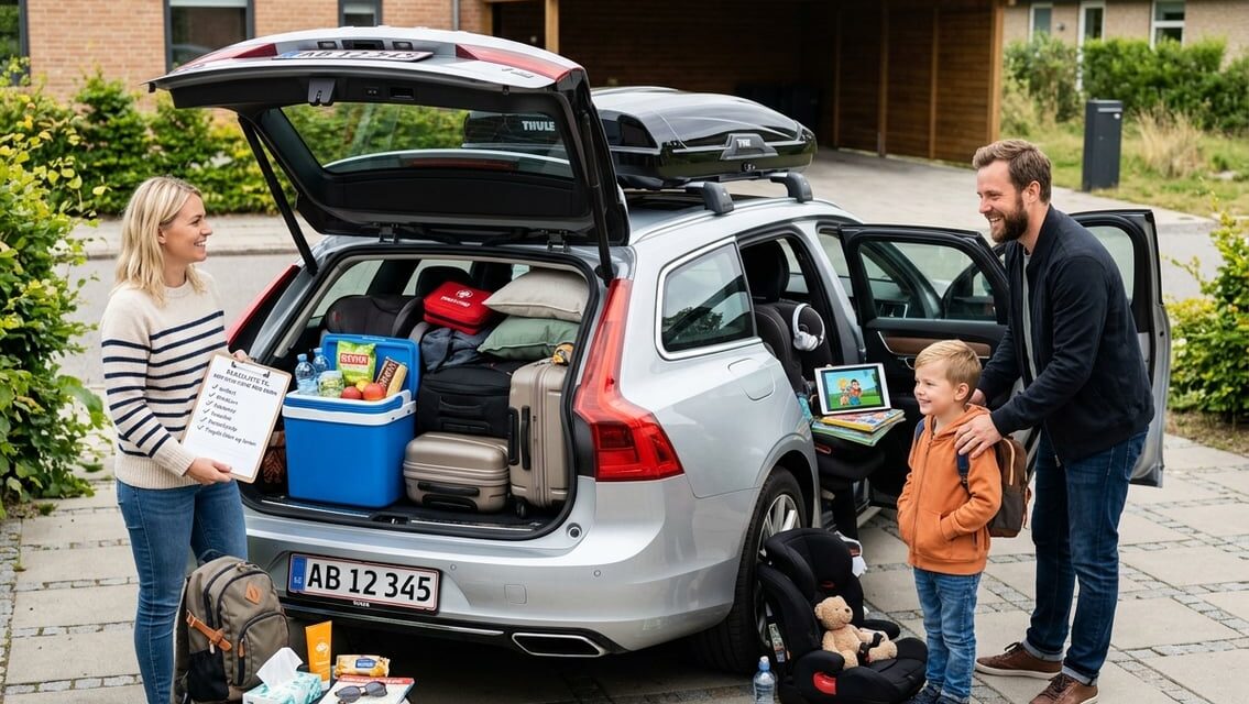 Pakkeliste til kør-selv-ferie med børn – ting til bilen og ferien